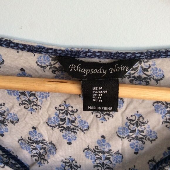 BOHO/Hippie Blue Patterned Dress - Picture 6 of 12